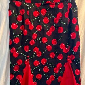 Stella Mae’s Boutique Cherry Print Skirt + Matching Earrings | Size 10–12